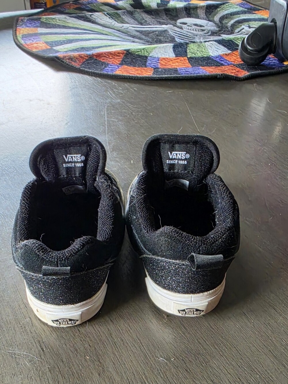 Vans Kids Black Glitter Skate Sneakers